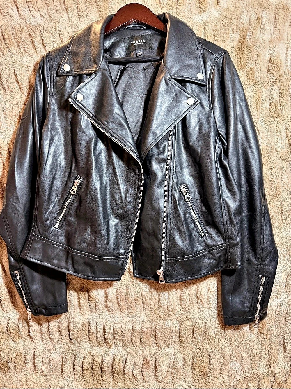 Torrid Classic Faux Leather Moto Jacket Black